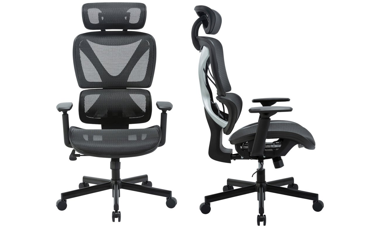 Fotel ergonomiczny Mozos ERGO-K - Widok od przodu i z boku