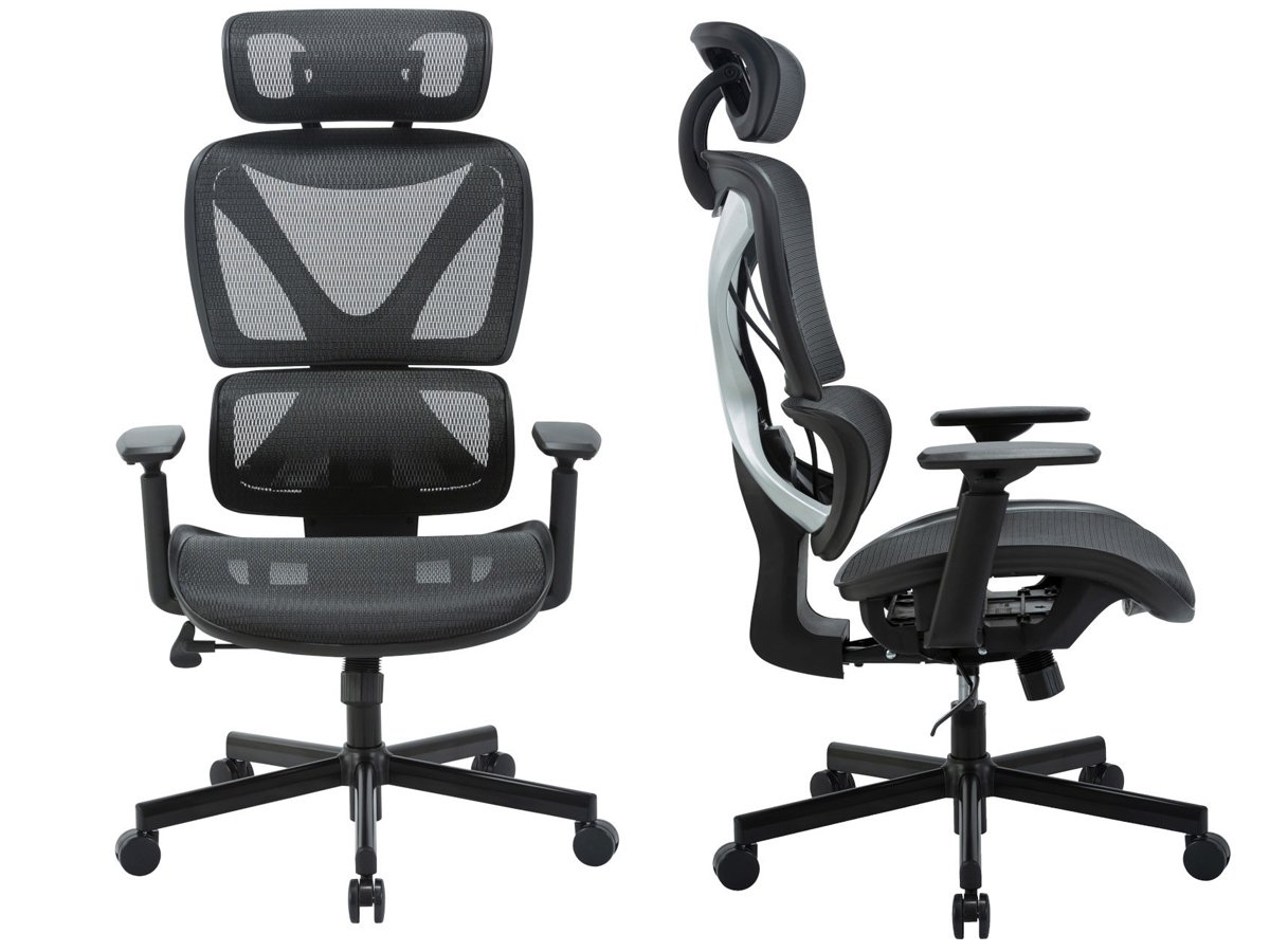 Fotel ergonomiczny Mozos ERGO-K - Widok od przodu i z boku
