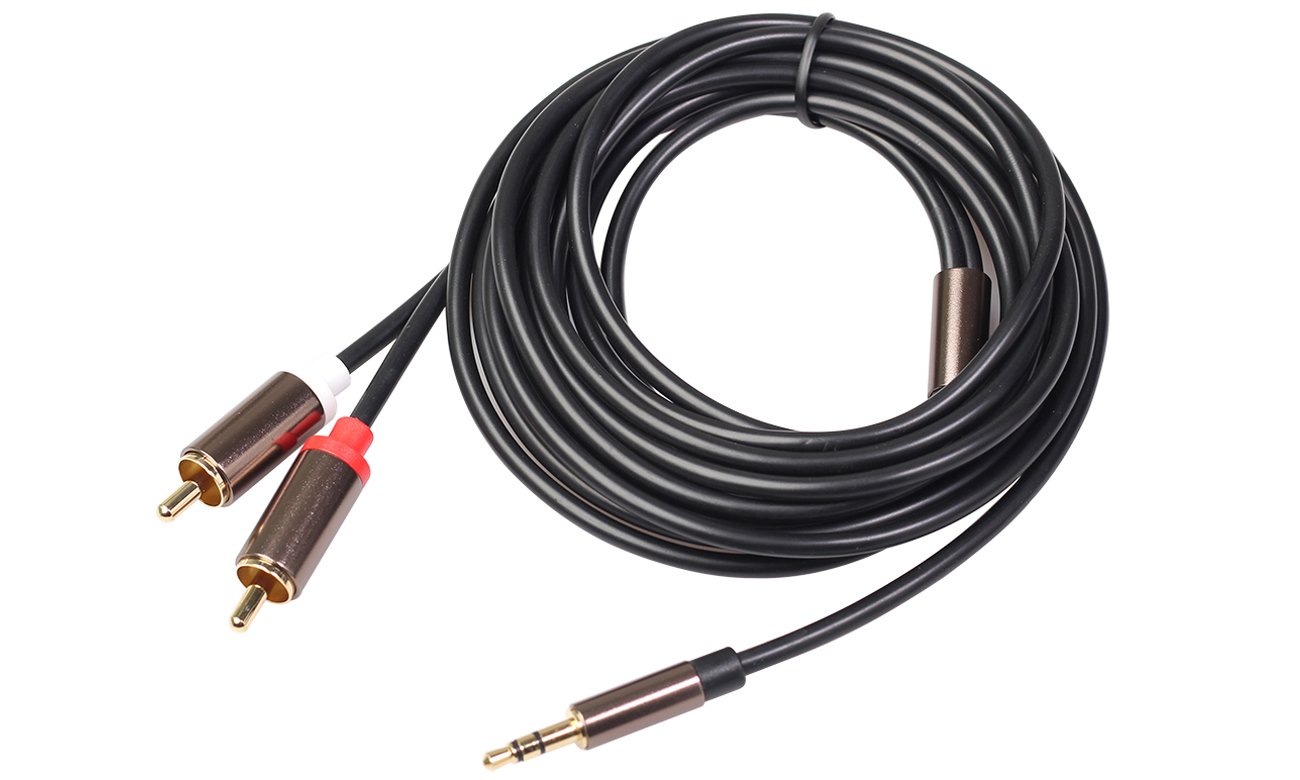 Mozos Audio-Kabel Miniklinke 3,5 mm - 2x RCA Stereo 3m - Gesamtansicht