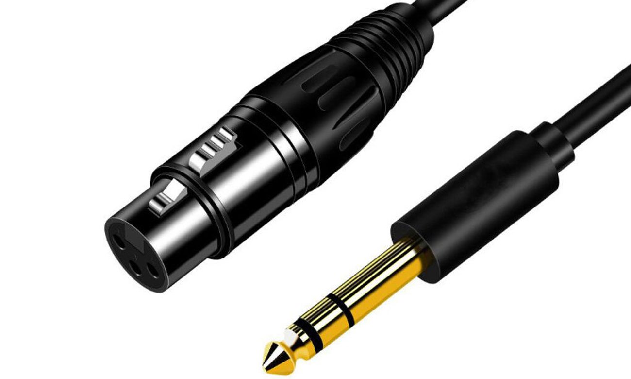 Kabel mikrofonowy Mozos XLR żeński - Jack 6,35 mm męski 3m - Widok ogólny