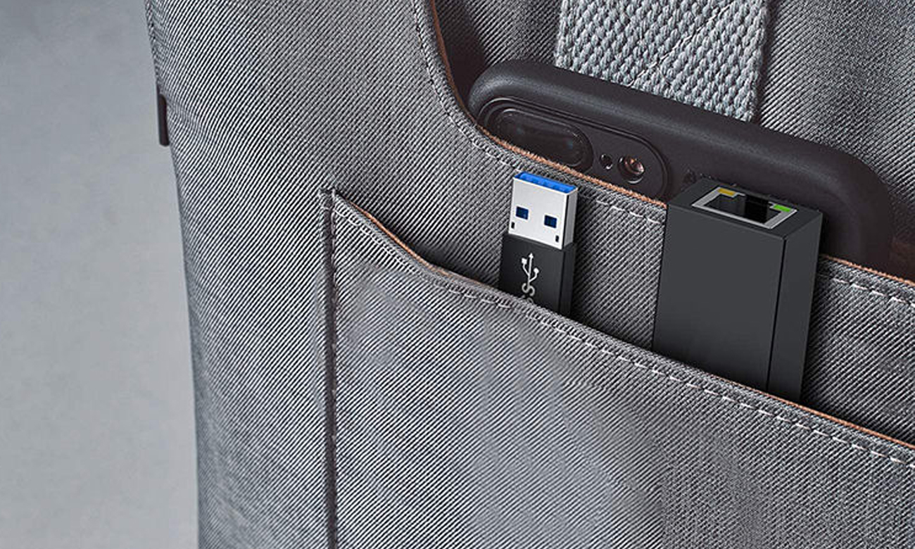 Karta sieciowa adapter Mozos XLAN-USB 3.0 1000 Mbps - Grafika lifestyle