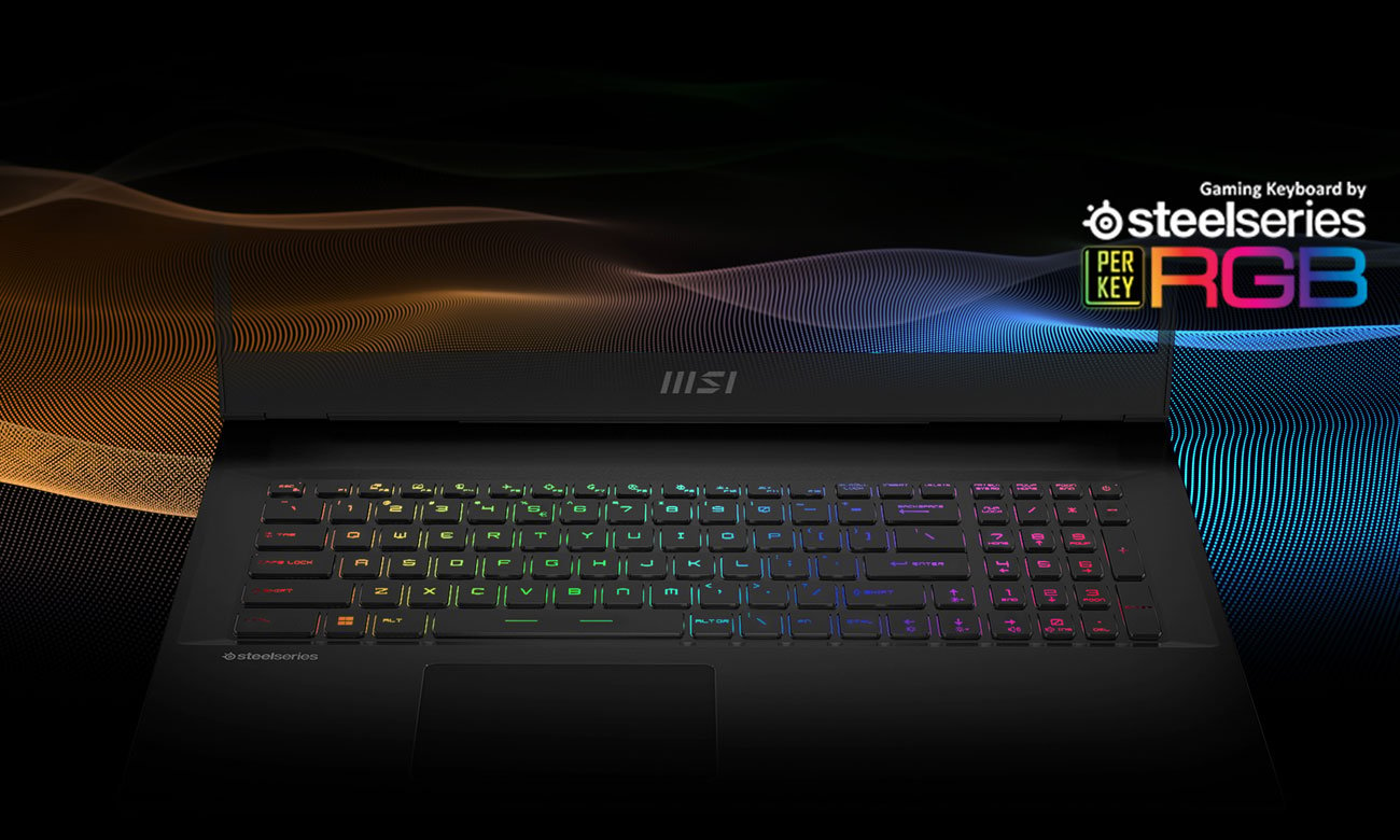 MSI GP77 backlit keyboard