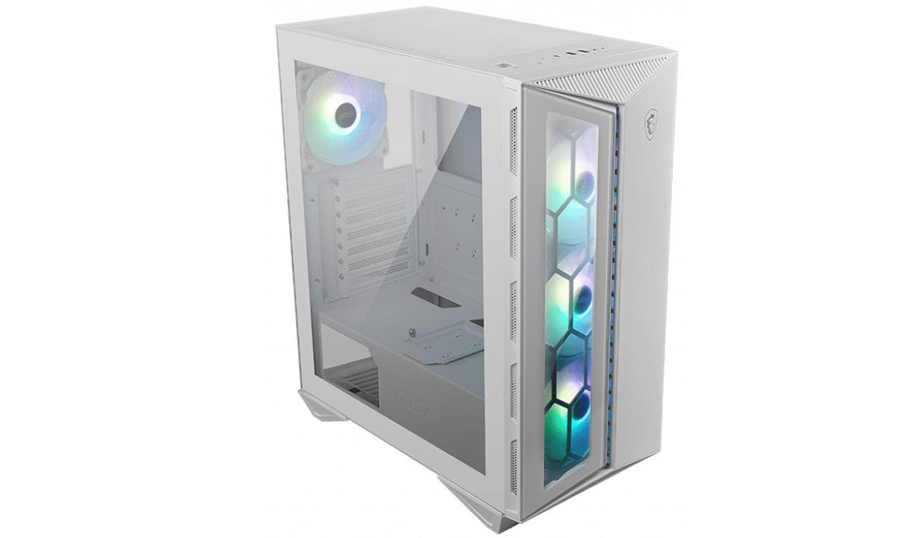 MSI MPG Gungnir 110R White podświetlenie