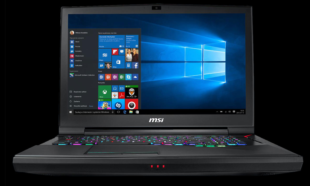 MSI GT75 rozdzielczość FHD 144Hz