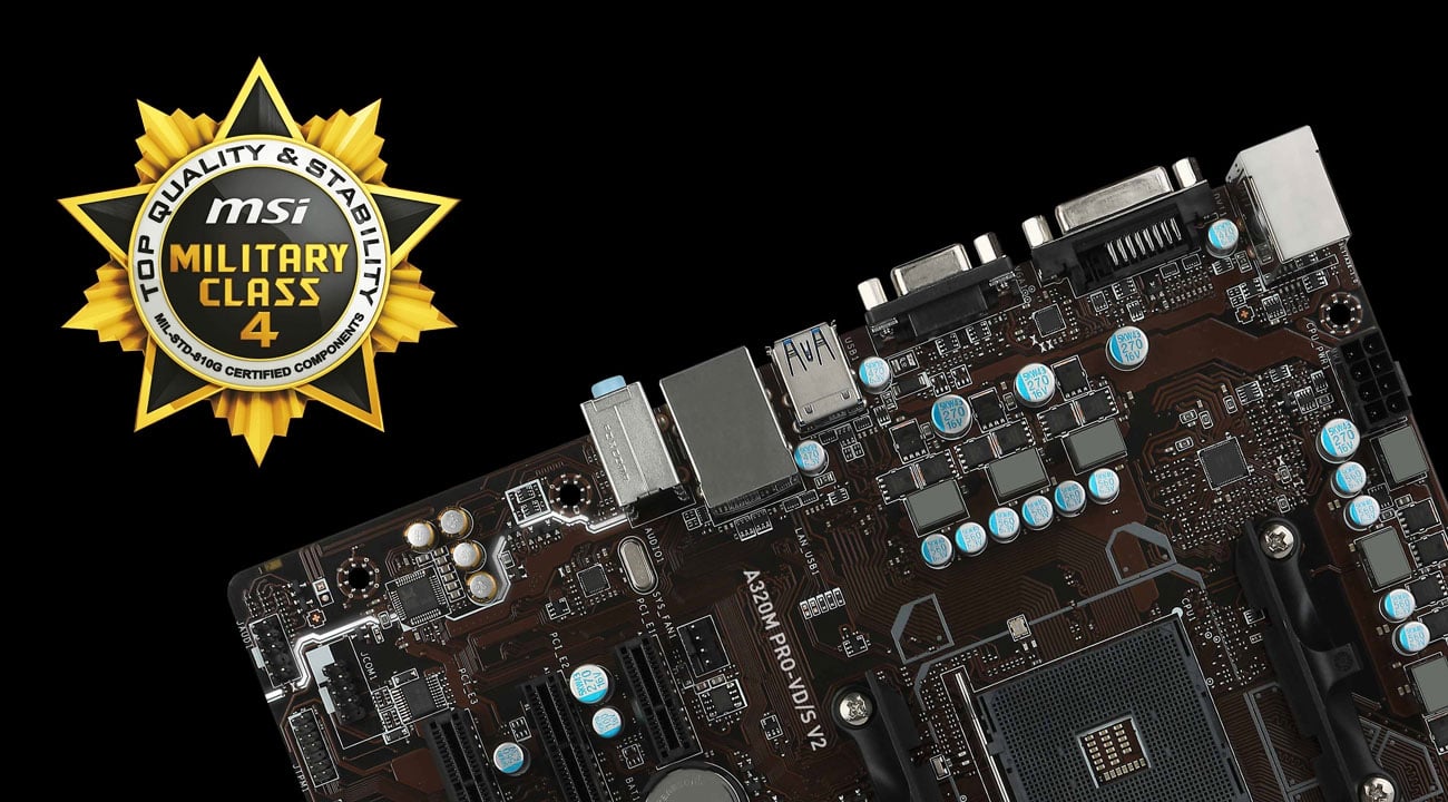 MSI A320M PRO-VD/S V2 Military Class 4