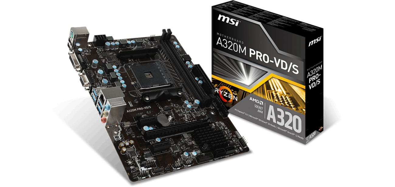 Płyta główna Socket AM4 MSI A320M PRO-VD/S (PCI-E DDR4 USB3.1)
