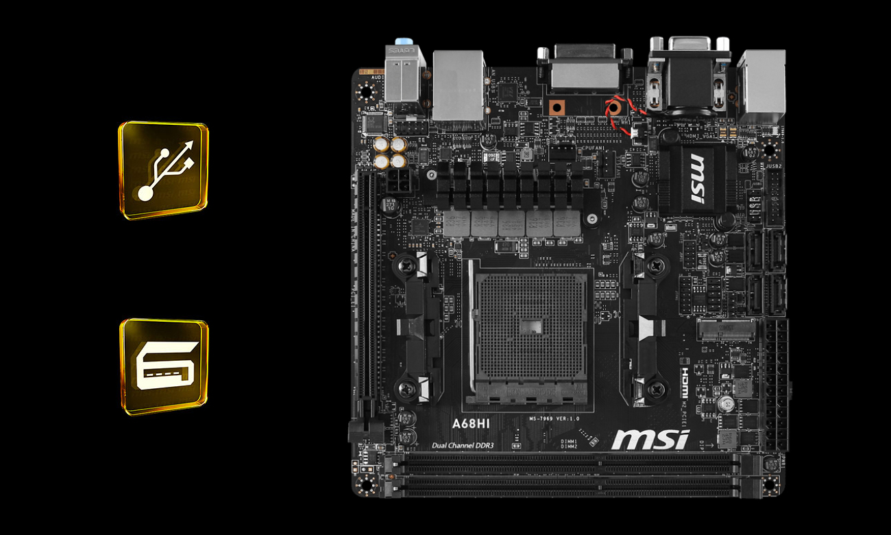 MSI A68HI USB 3.0 i SATA III