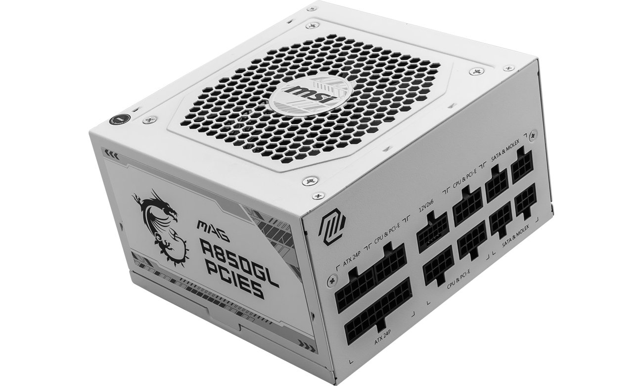 Zasilacz MSI A850GL 850W 80 Plus Gold ATX 3.0 widok ogólny