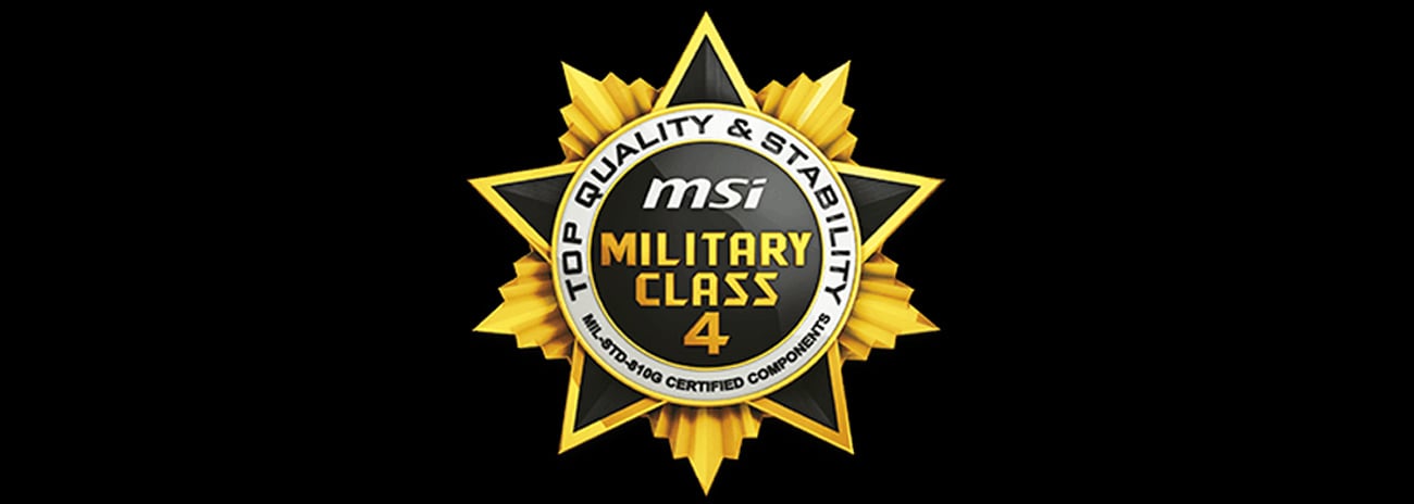 MSI H110M PRO-D Komponenty 4. klasy militarnej