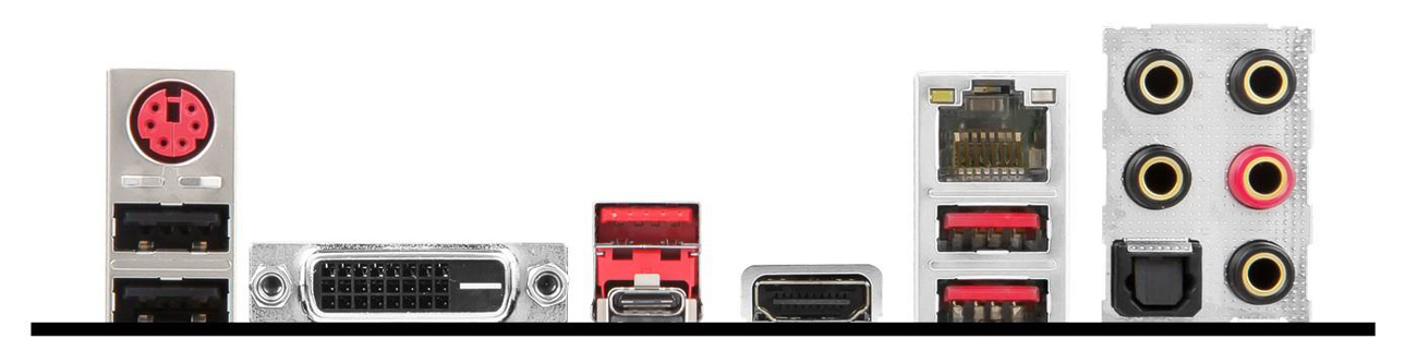 Płyta główna MSI B250 GAMING PRO CARBON Porty