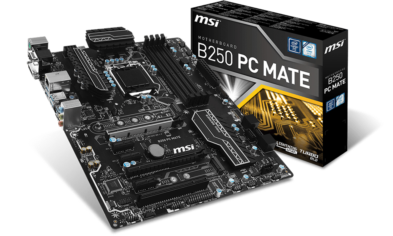 Płyta główna s1151 MSI B250 PC MATE (2xPCI-E DDR4 USB3.1/M.2)