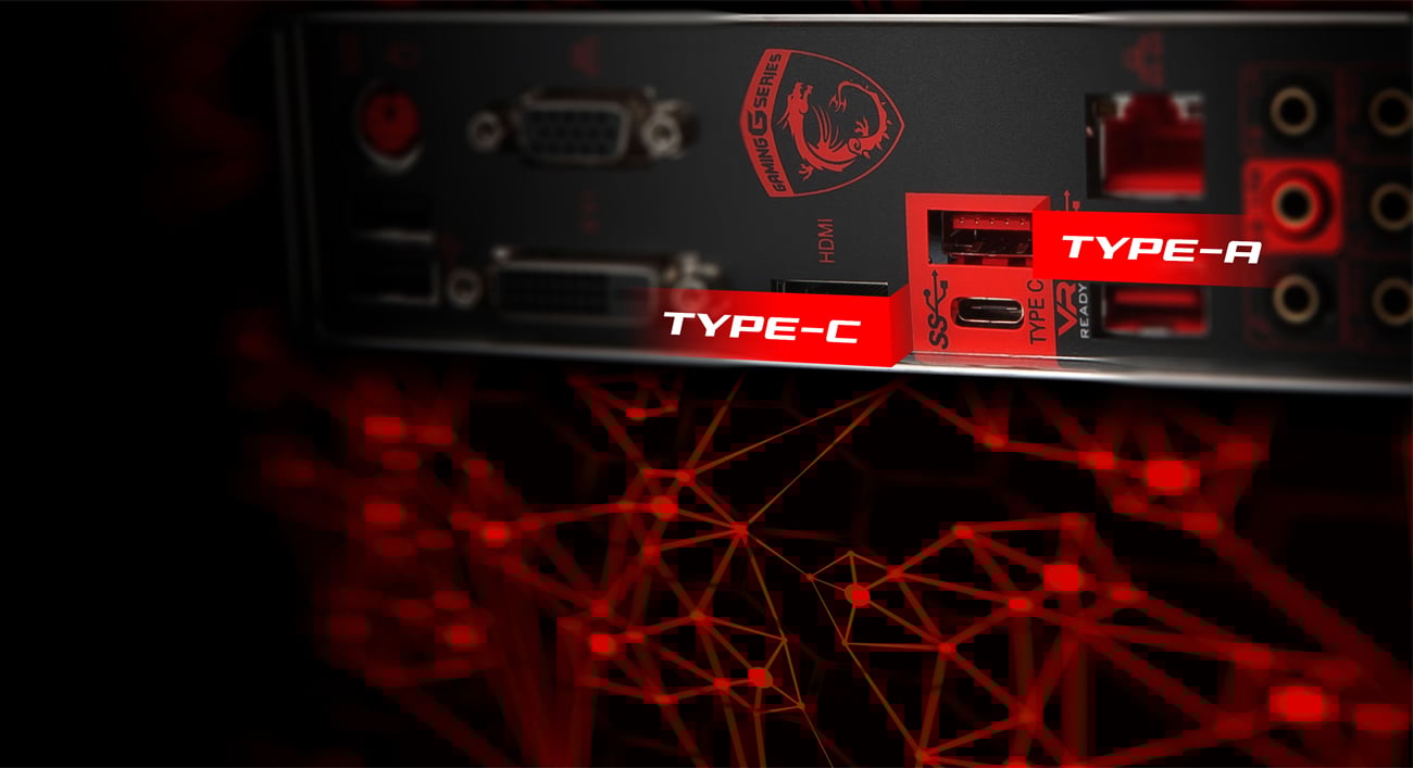 MSI B350 TOMAHAWK ARCTIC złącza USB