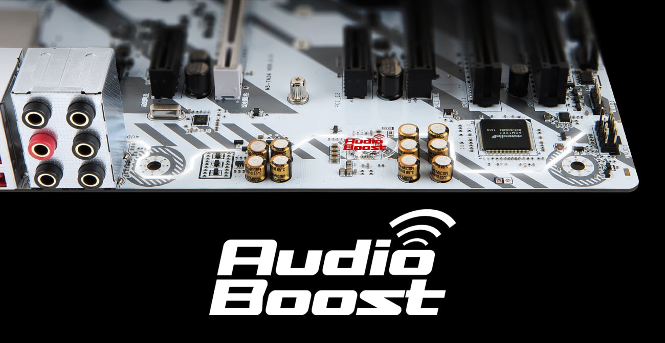MSI B350 TOMAHAWK ARCTIC Audio Boost