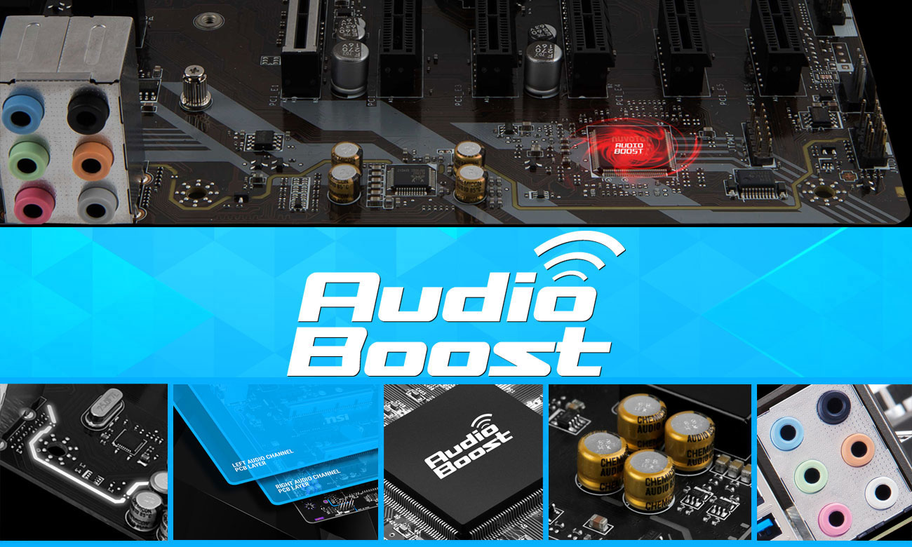 MSI B360-A PRO Profesjonalna jakość dźwięku Audio Boost