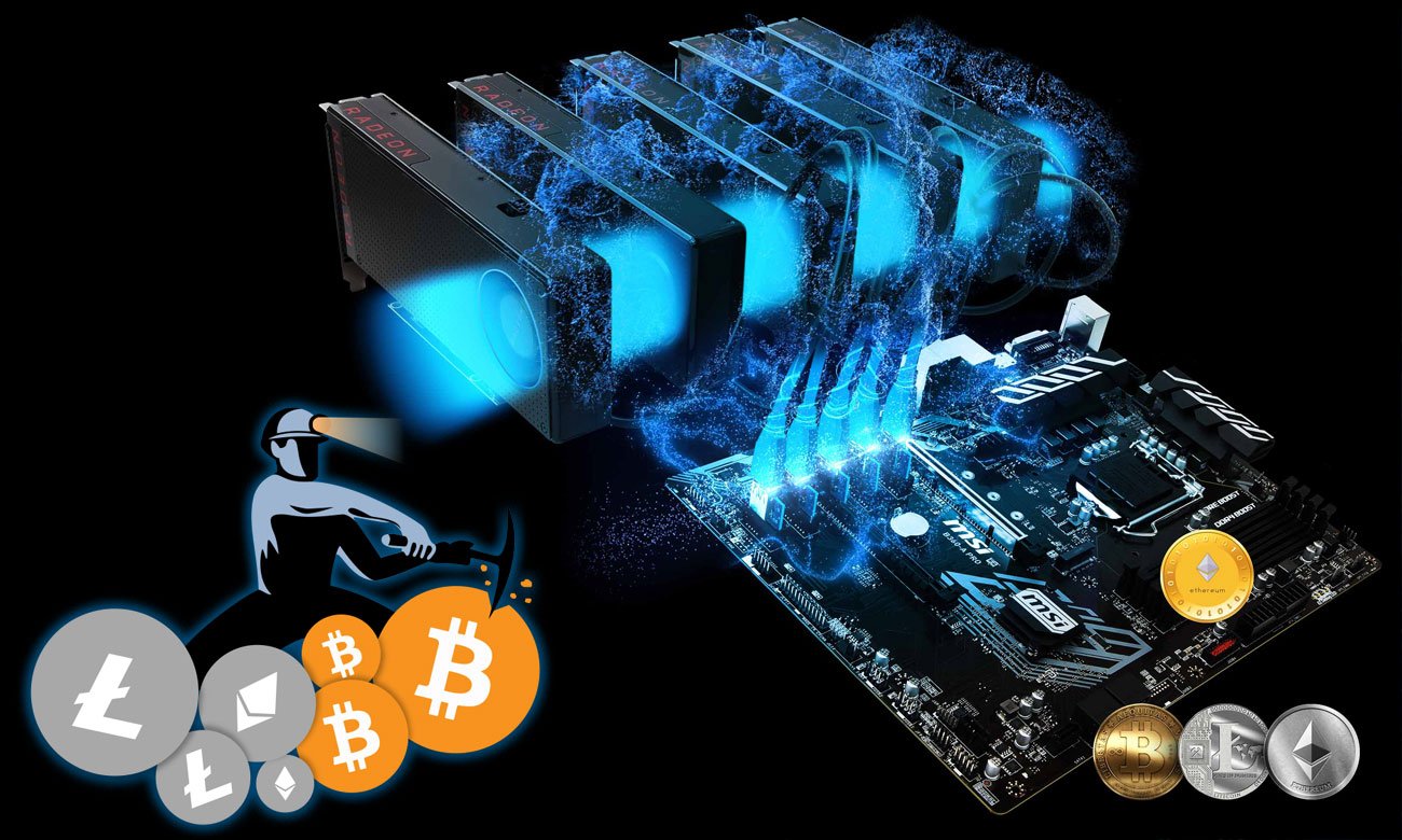 MSI B360-A PRO Konstrukcja Multi-GPU do kopania kryptowalut