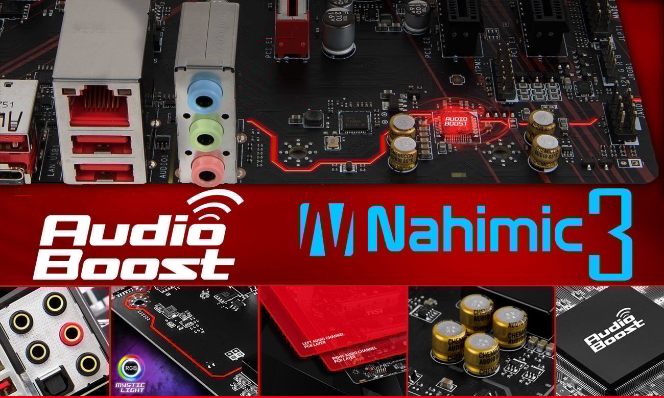 MSI B360M Gaming Plus System Audio Boost, nahimic 3