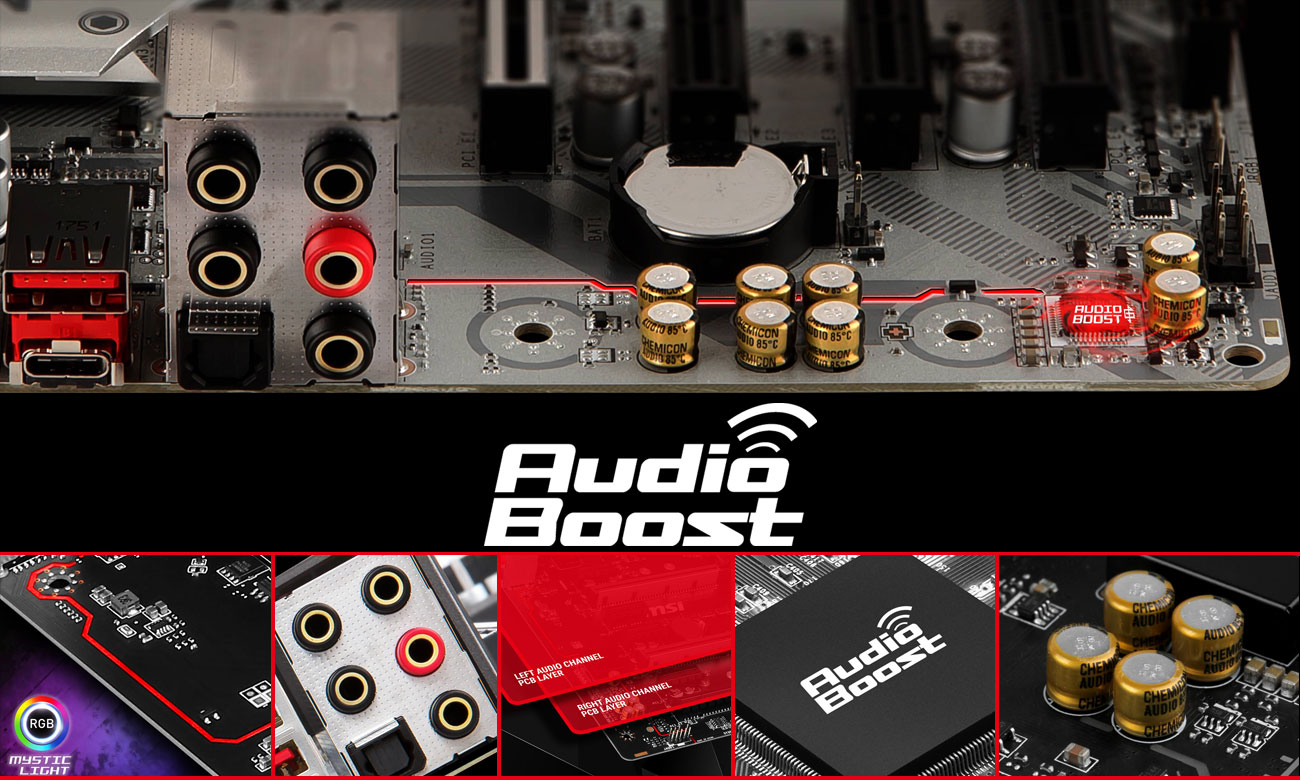 MSI B360M MORTAR TITANIUM System Audio Boost