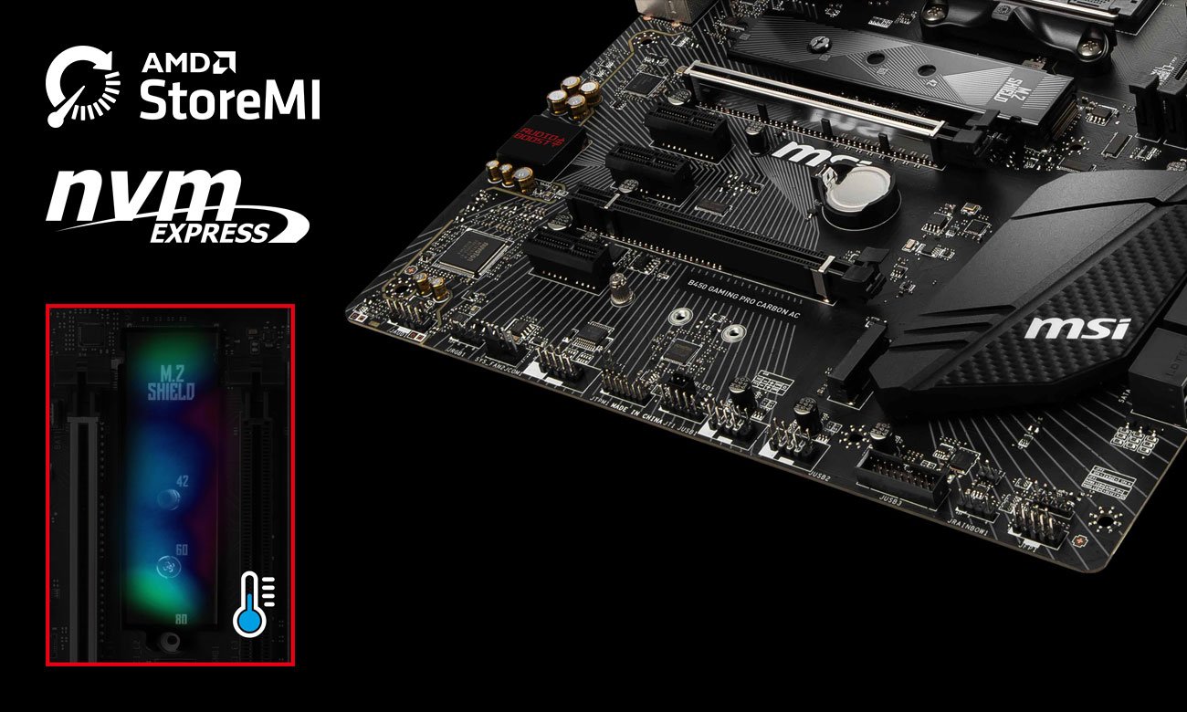 MSI B450 GAMING PRO CARBON AC Pamięć
