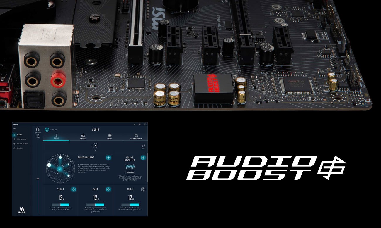 MSI B450 GAMING PRO CARBON AC Dźwięk