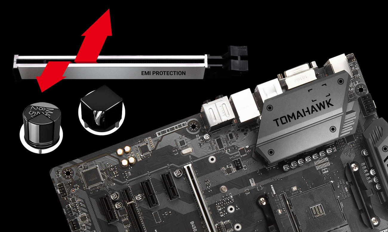 MSI B450 TOMAHAWK Bezpieczeństwo