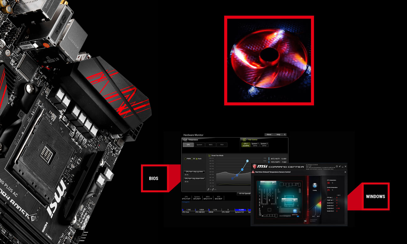 MSI B450I GAMING PLUS AC Chłodzenie