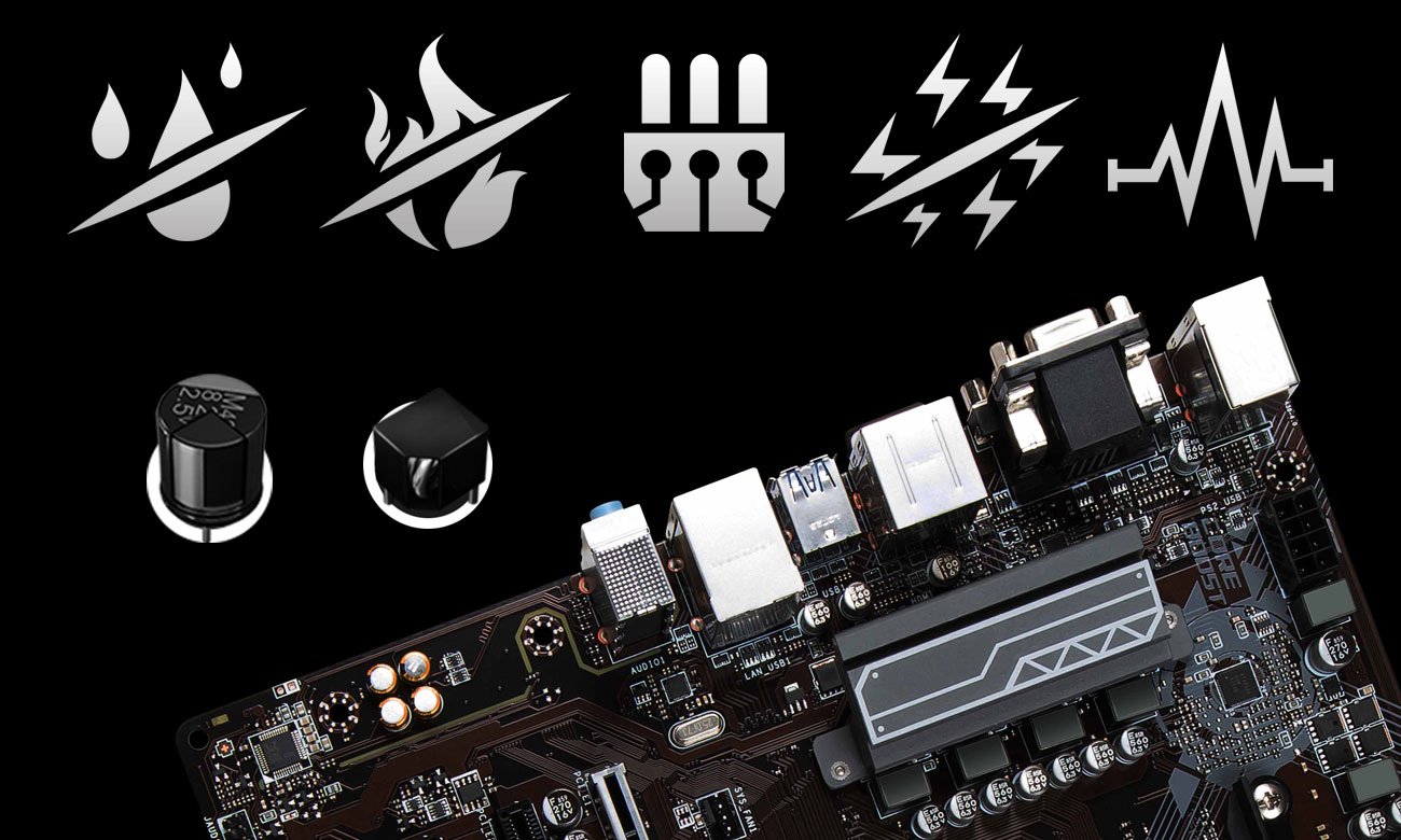 MSI B450M PRO-VDH Bezpieczeństwo