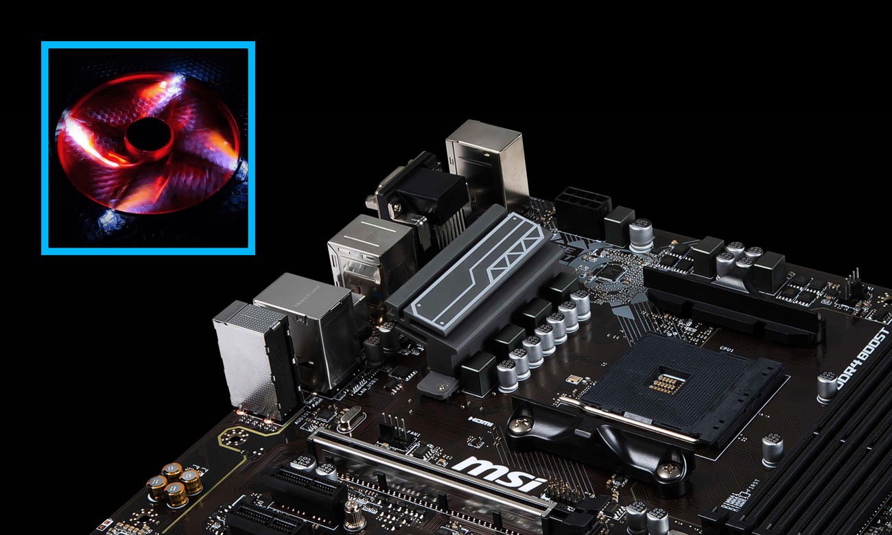 MSI B450M PRO-VDH Chłodzenie