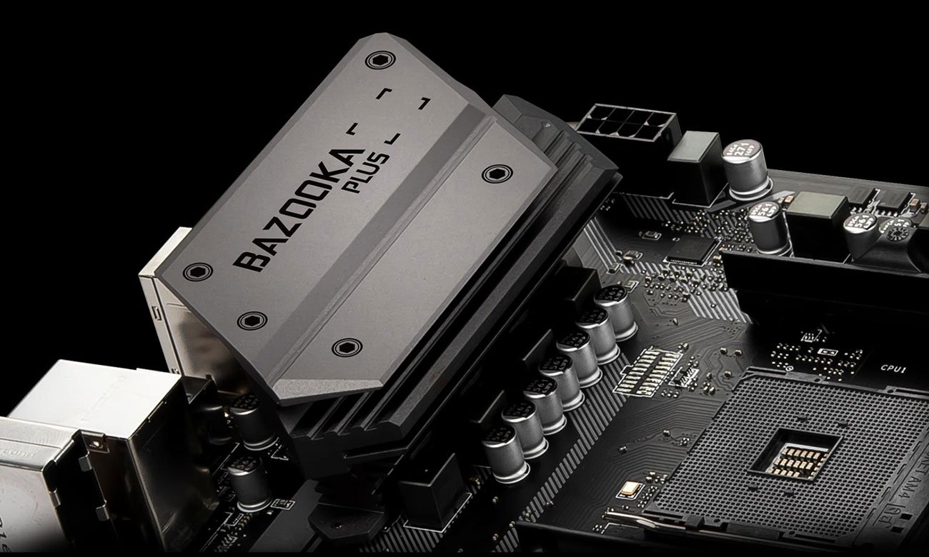 MSI B450M Bazooka Plus Ulepszona konstrukcja radiatorów, Obsługa trybu DC/PWM