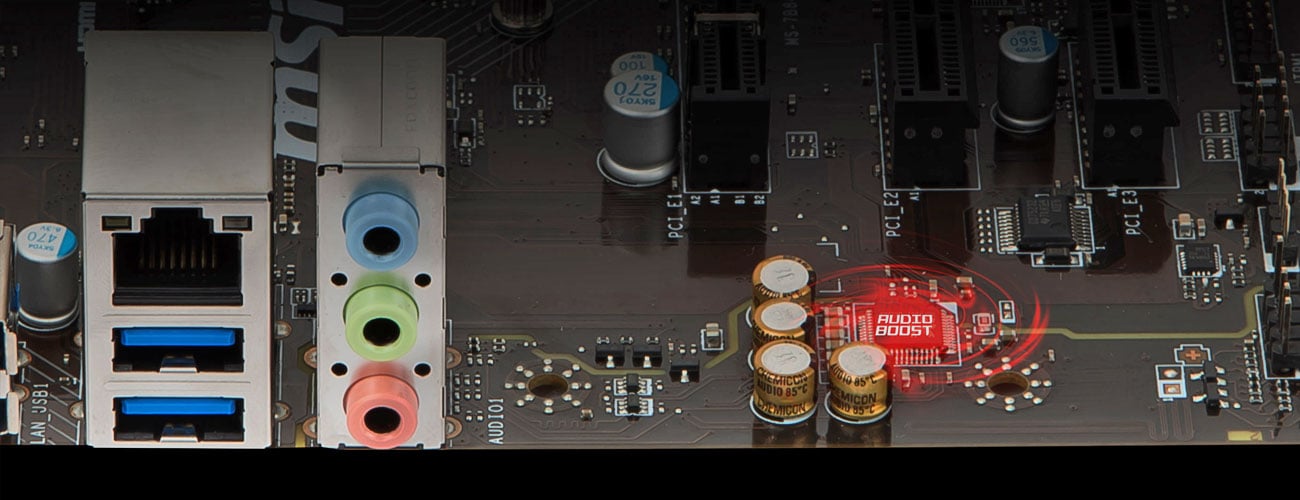 MSI B450M Pro-M2 Dźwięk wciągający do gry