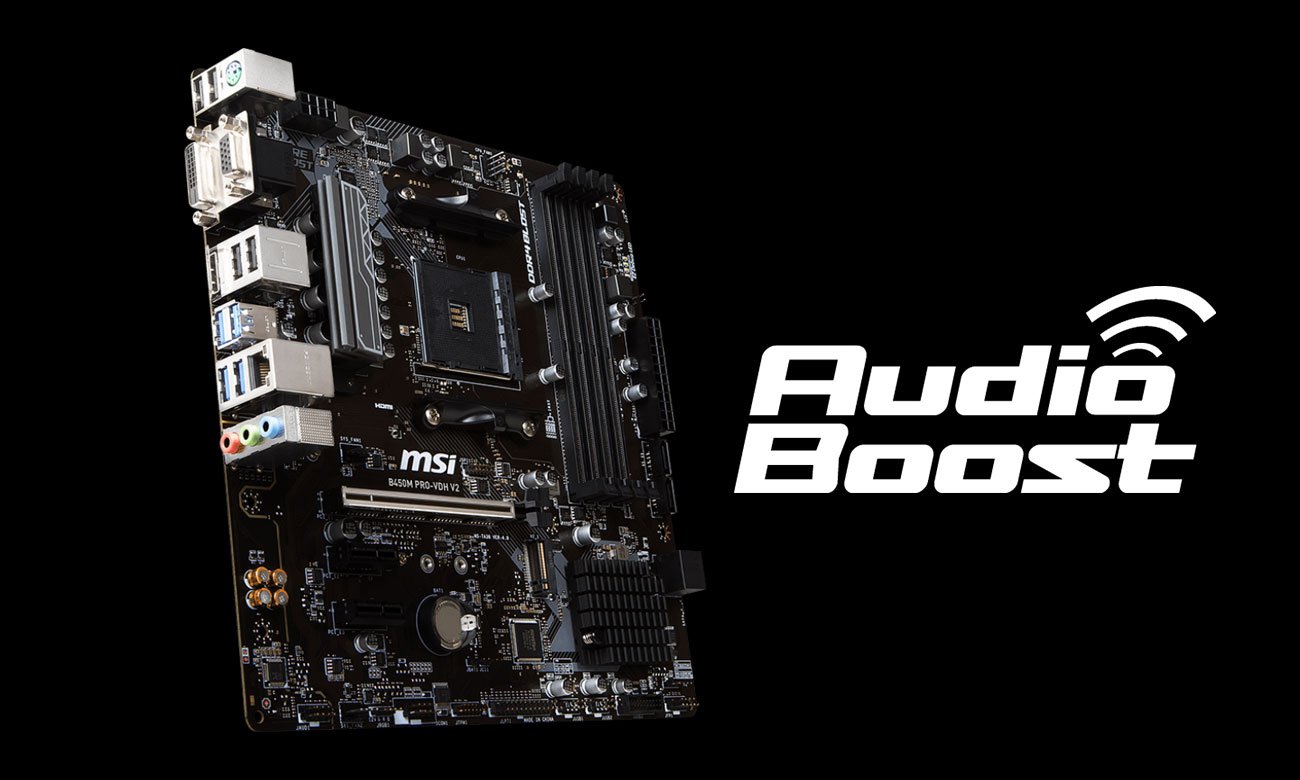 MSI B450M PRO-VDH V2 Dźwięk