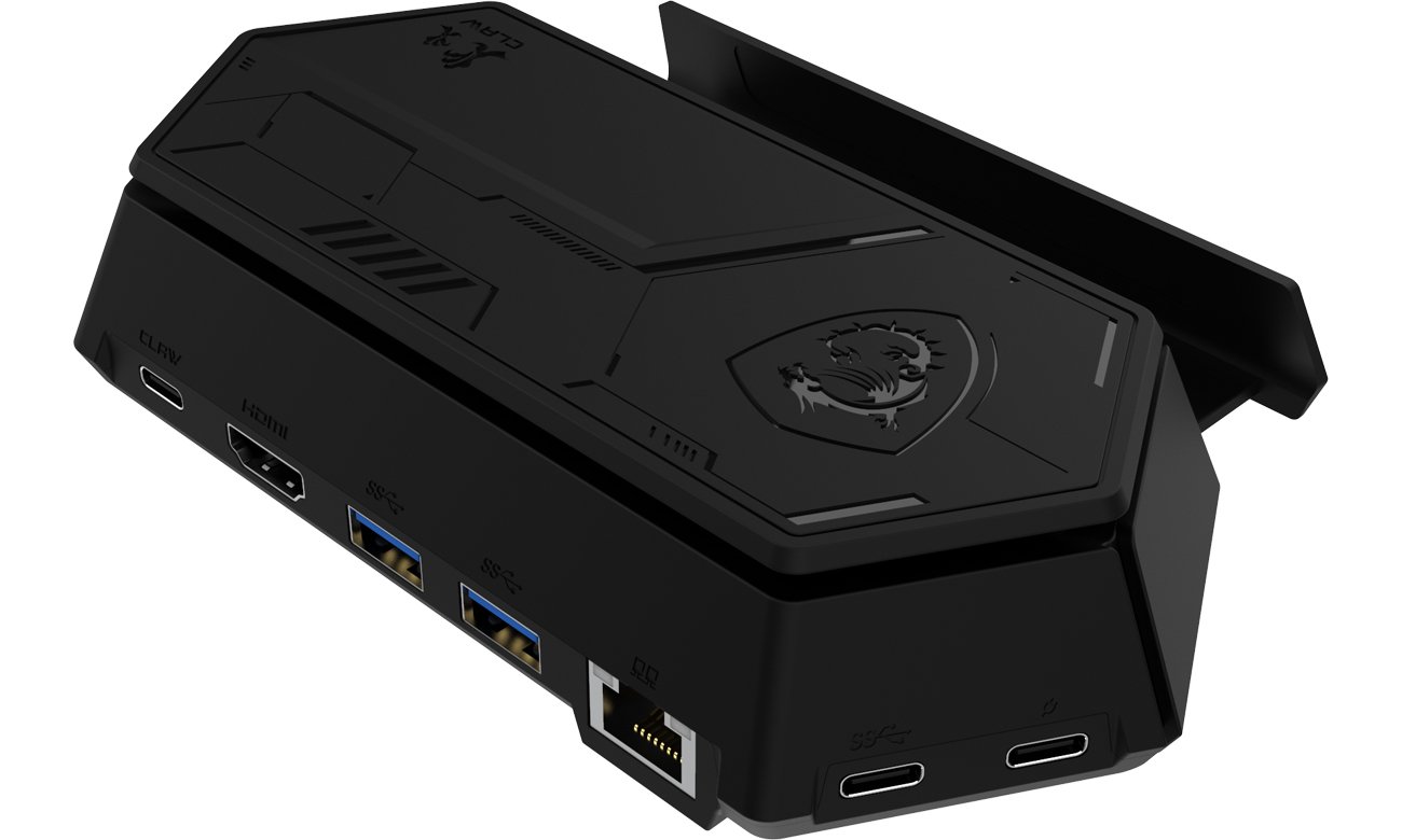 Stacja dokująca Nest Docking Station do konsoli MSI Claw - Widok od tyłu pod kątem