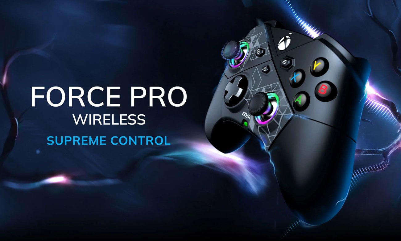 Kontroler MSI Force Pro Wireless Czarny - Grafika z napisami