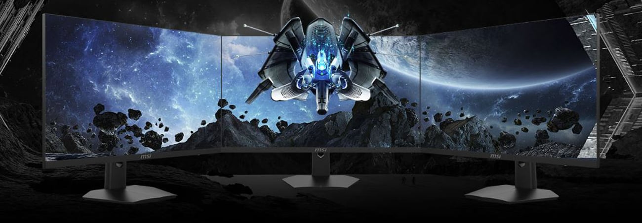 Monitor MSI G244F E2 połączone ekrany