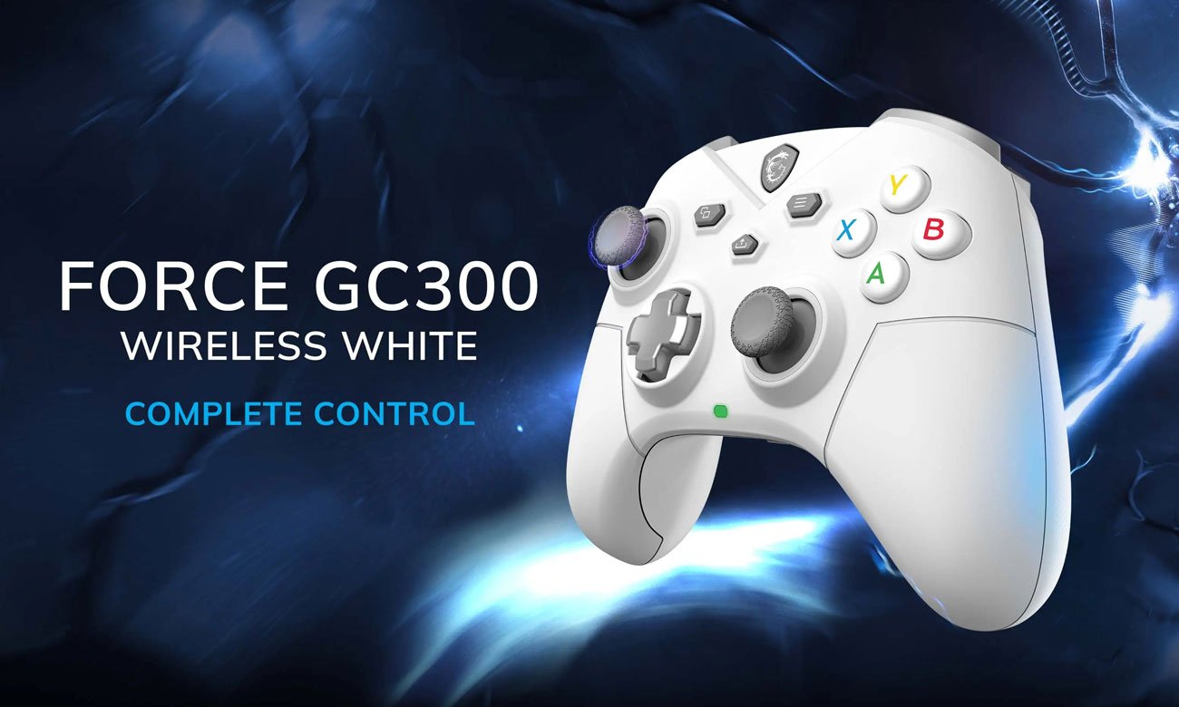Kontroler MSI Force GC300W Wireless Biały - Grafika key art