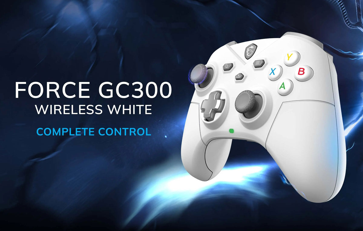 Kontroler MSI Force GC300W Wireless Biały - Grafika key art