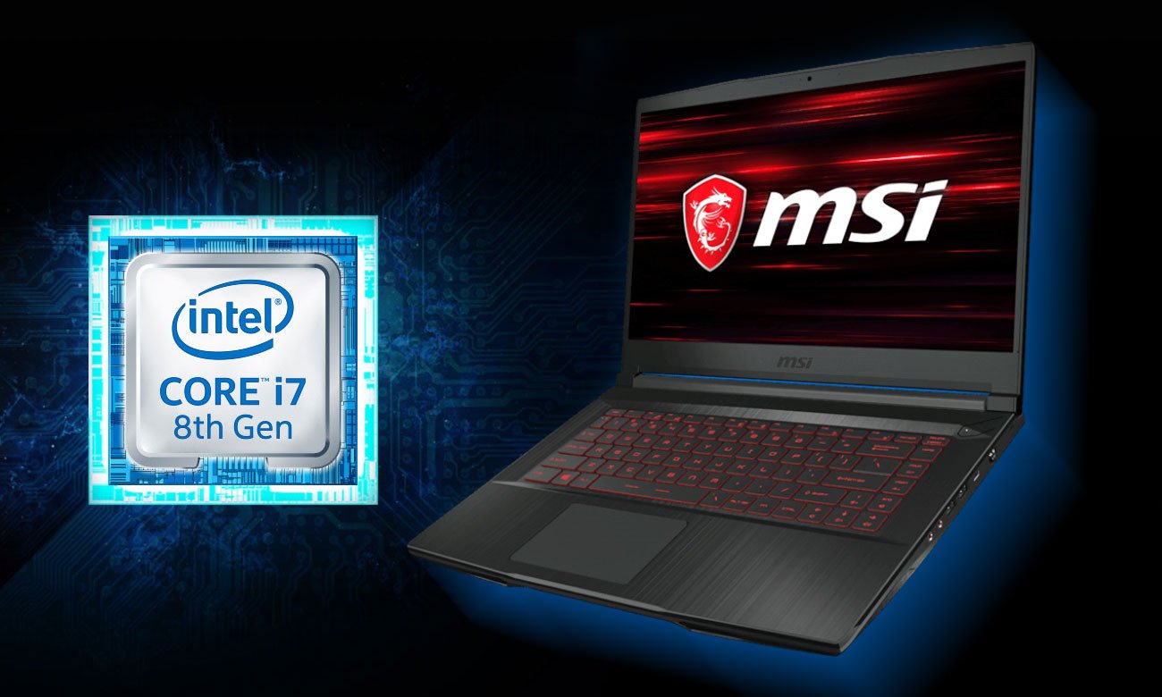 MSI GF63 8RD Procesor Intel Core i7 ósmej generacji