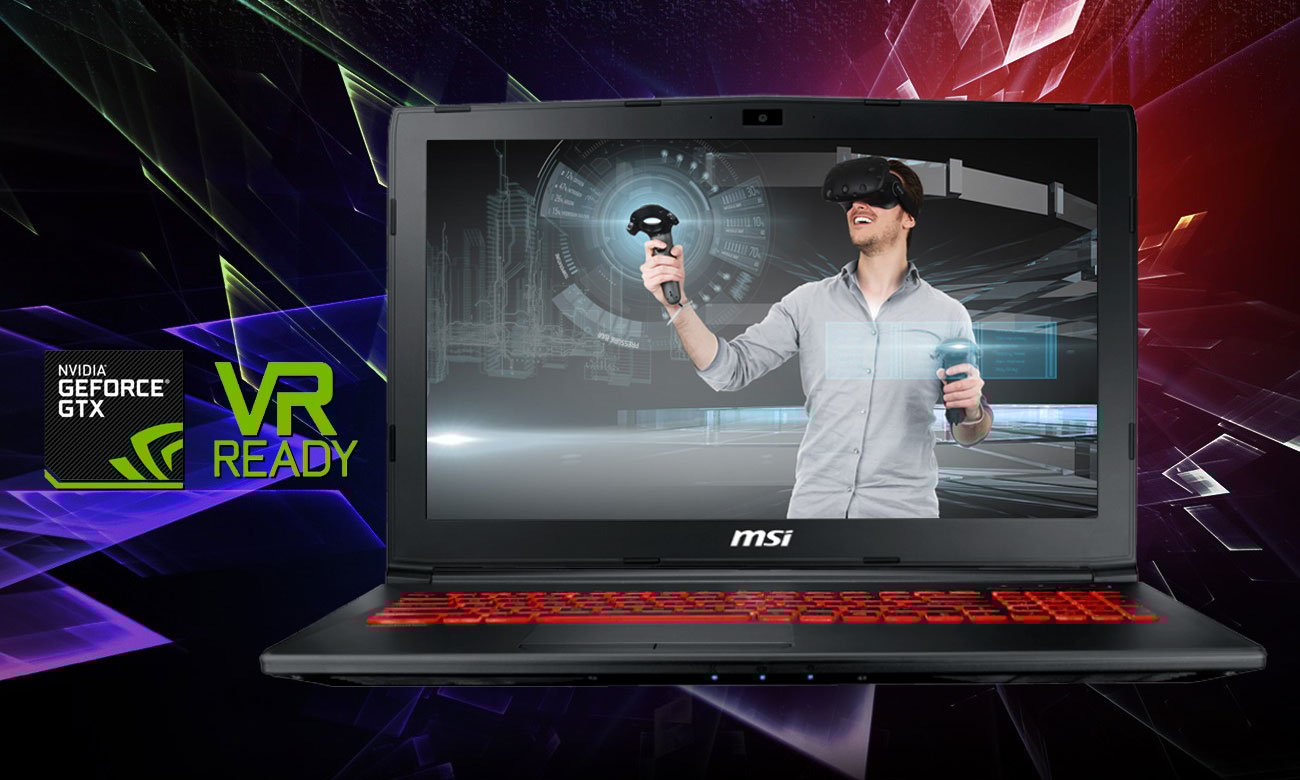 MSI GL62MVR 7RFX Rozrywka w rzeczywistości wirtualnej
