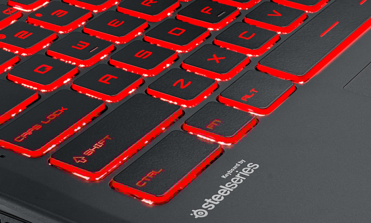 MSI GL62MVR 7RFX Podświetlana klawiatura SteelSeries, Anty-Ghosting