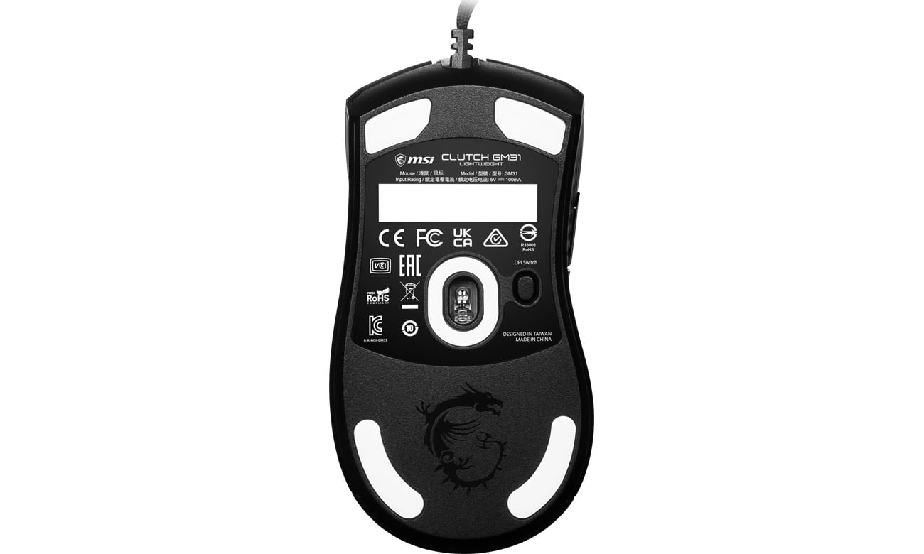 MSI CLUTCH GM31 LIGHTWEIGHT widok od spodu