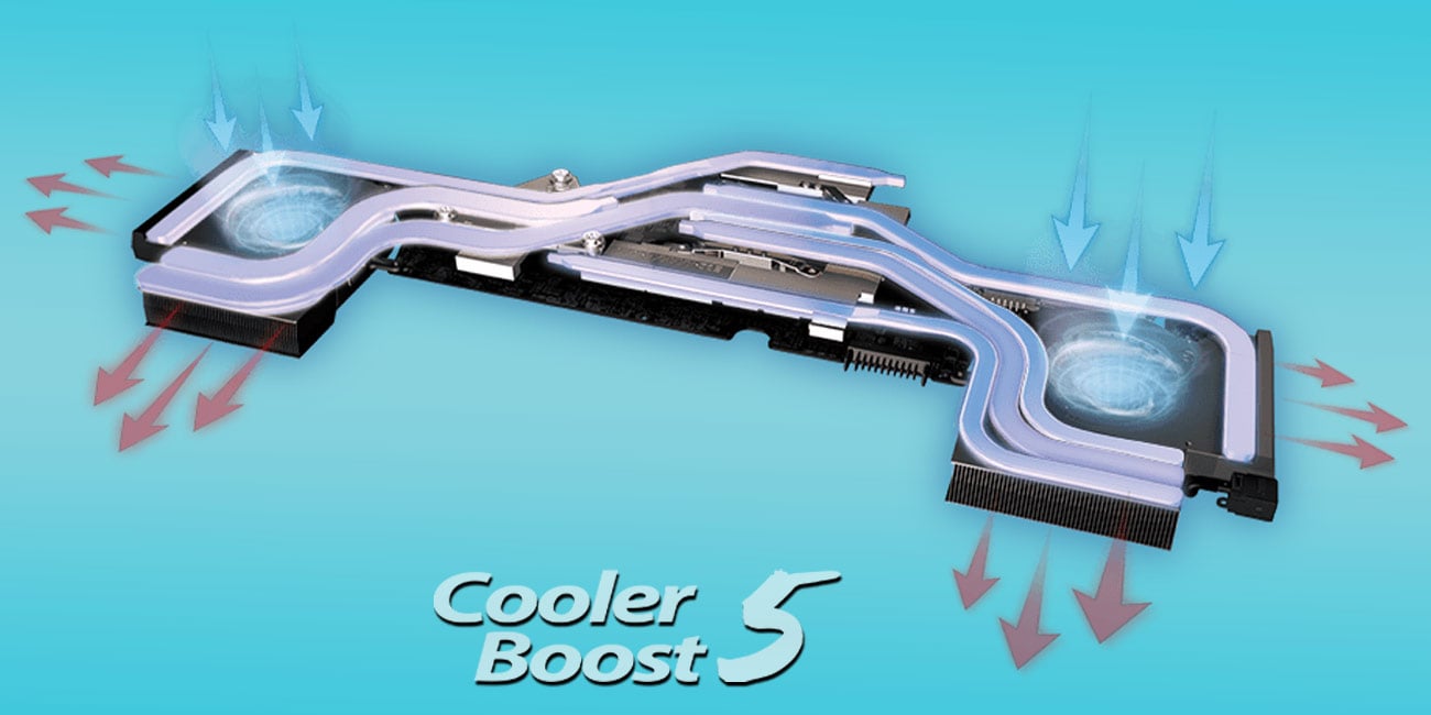 MSI GP63 Leopard 8RD Podwójny moduł chłodzący Cooler Boost 5