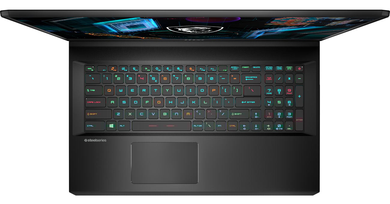 MSI GP76 podświetlana klawiatura