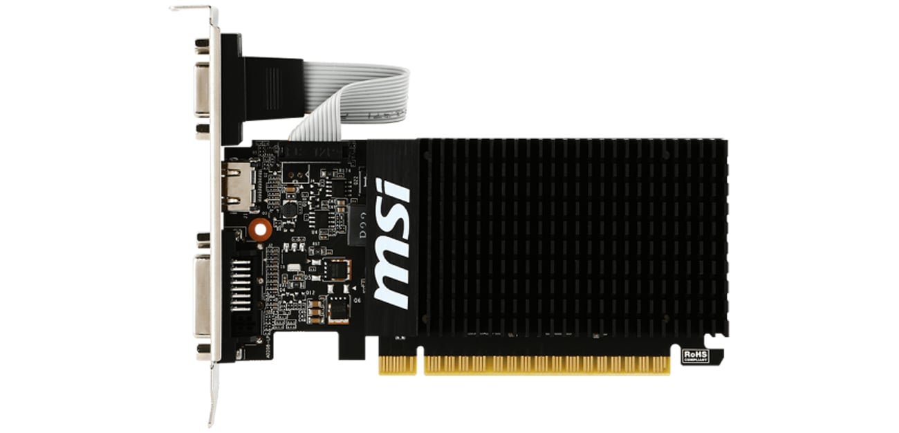 Die Kühlung der Grafikkarte MSI GeForce GT710 Low Profile 2GB DDR3 2GD3H LP