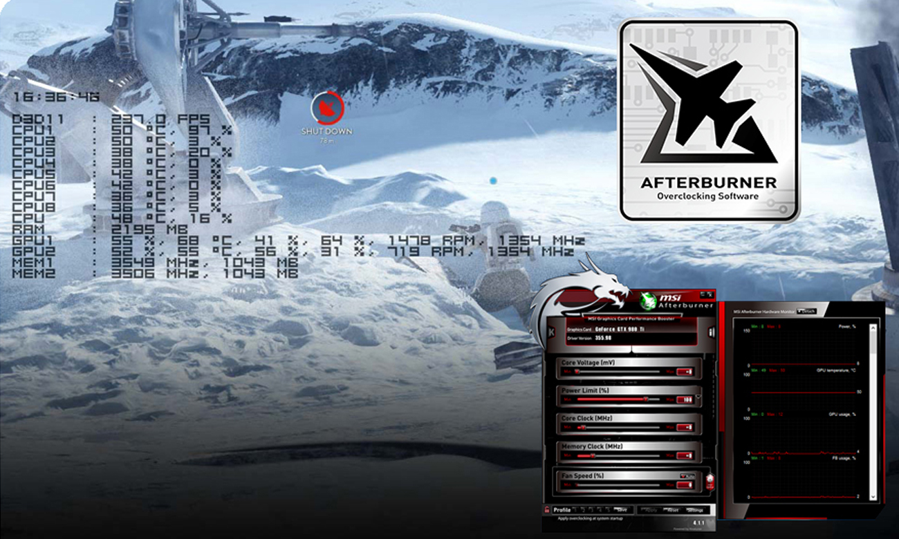 Aplikacja MSI Afterburner