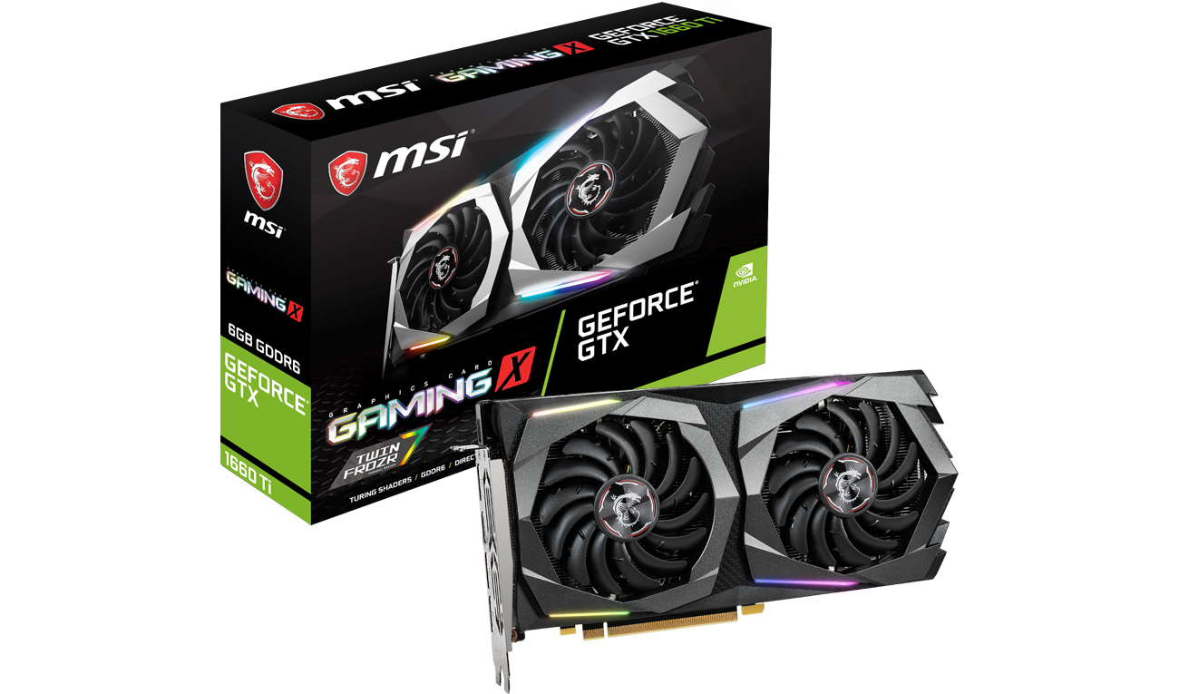 Видеокарта NVIDIA MSI GeForce GTX 1660 Ti Gaming X 6 ГБ GDDR6