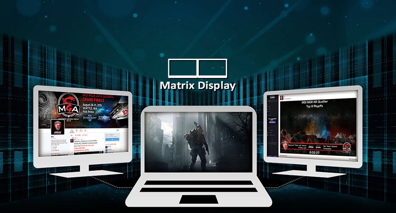 MSI GV72 8RC Matrix Display