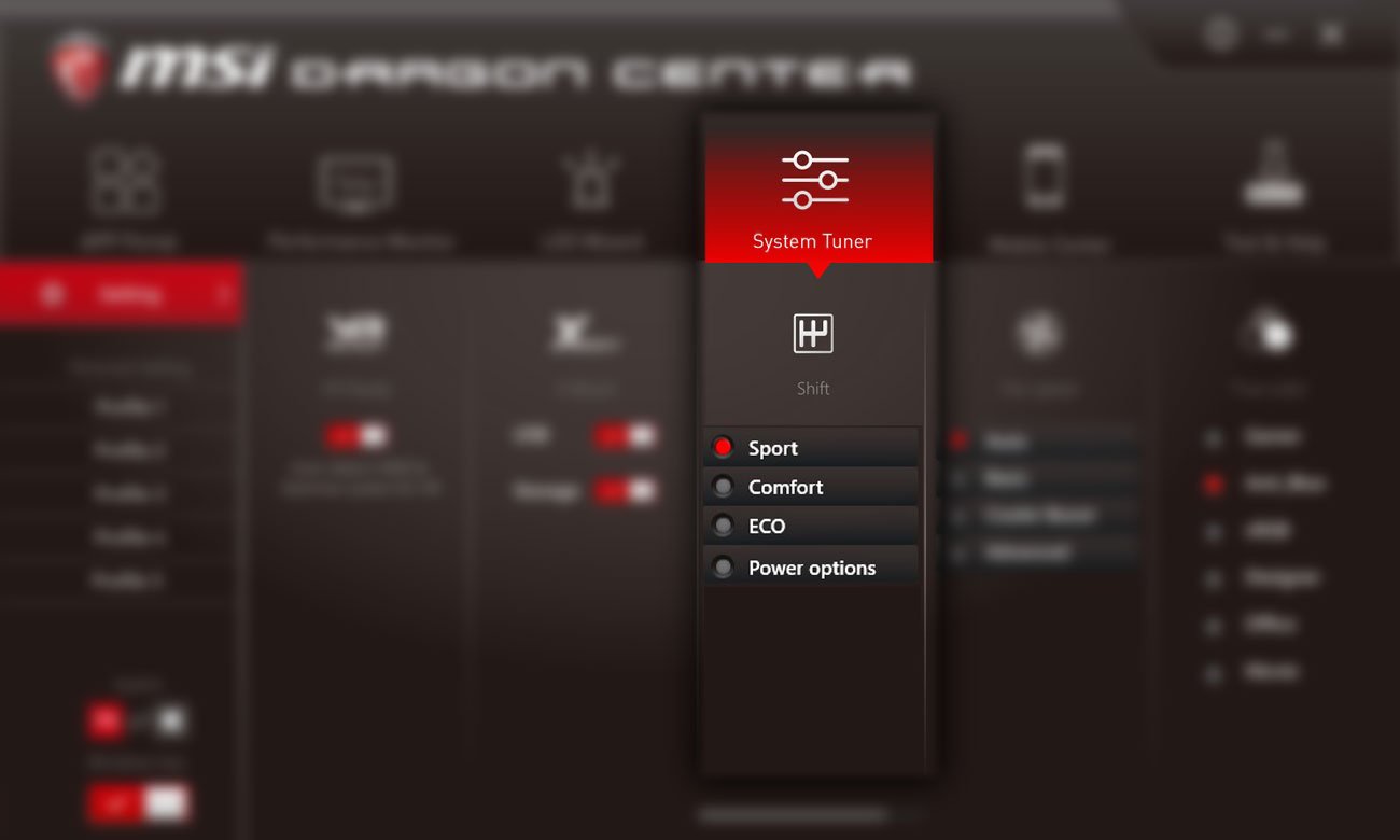 MSI GV72 8RC MSI SHIFT