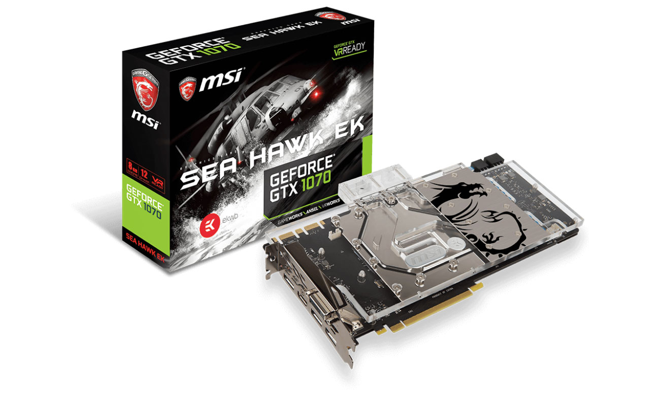 Karta graficzna MSI GeForce GTX 1070 Sea Hawk EK X