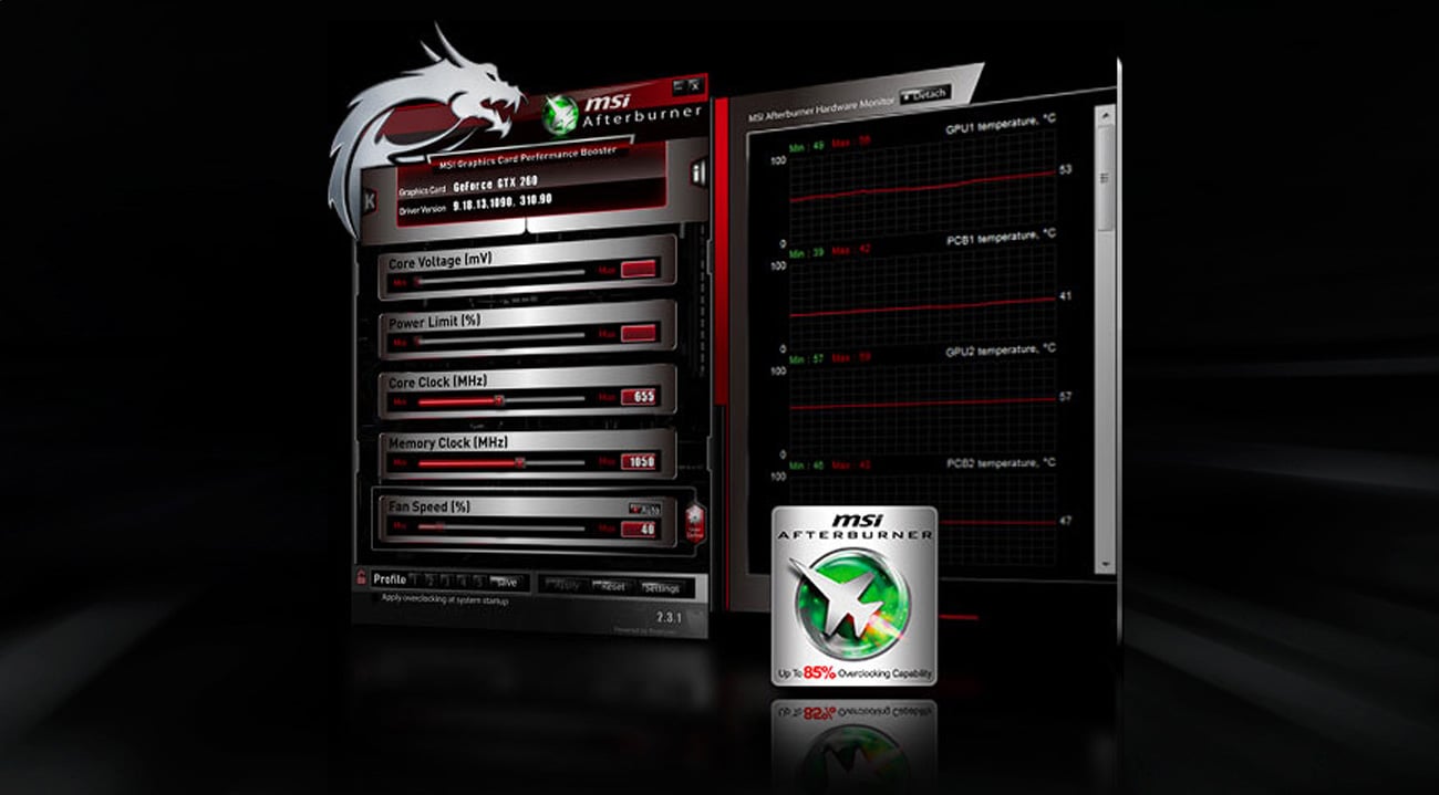 MSI GeForce GTX 1080 SEA HAWK X 8GB - Afterburner