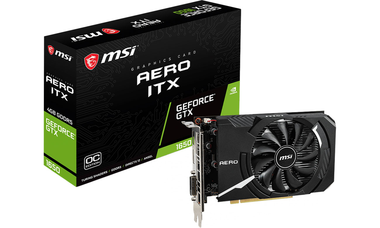 Karta graficzna NVIDIA MSI GeForce GTX 1650 AERO ITX OC 4GB GDDR5