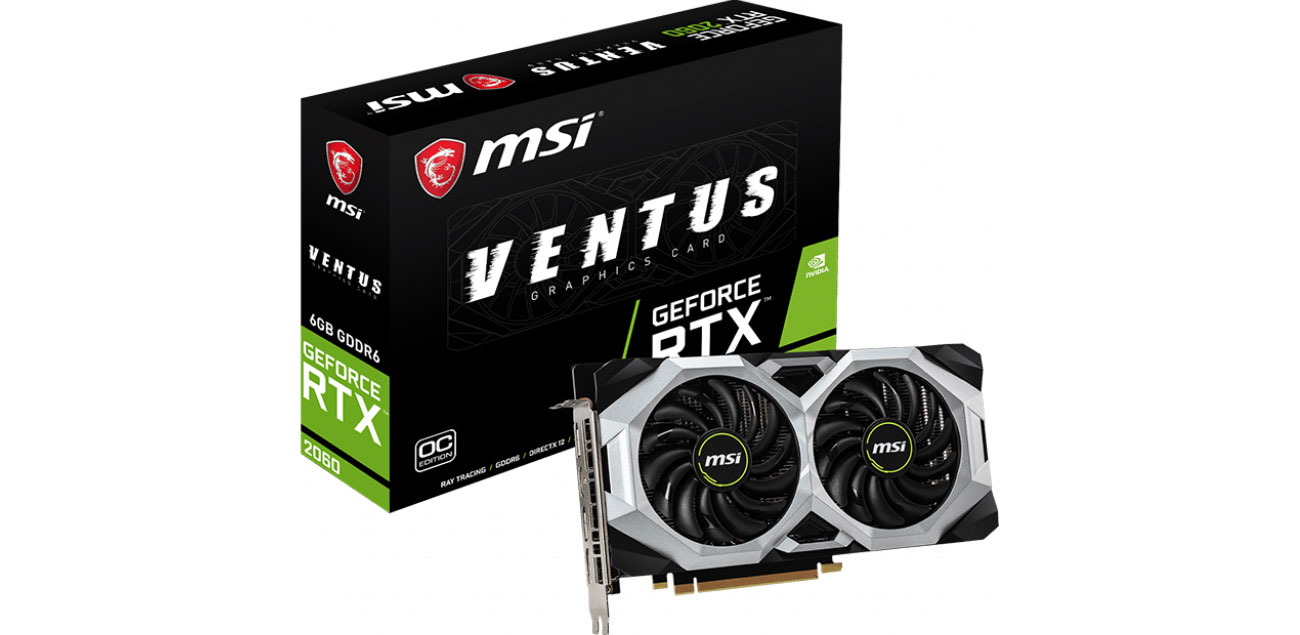 Karta graficzna NVIDIA MSI GeForce RTX 2060 VENTUS OC 6GB GDDR6